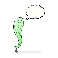 cartoon spooky ghost with thought bubble