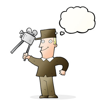 recommend clip art: cartoon film maker with thought bubble