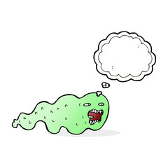 cartoon ghost with thought bubble