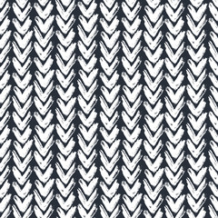 Monochrome seamless pattern, ink vector illustration, chevron motif for cards, banners, flyers, wrapping, wallpaper