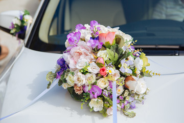 Wedding bouquet on the white background