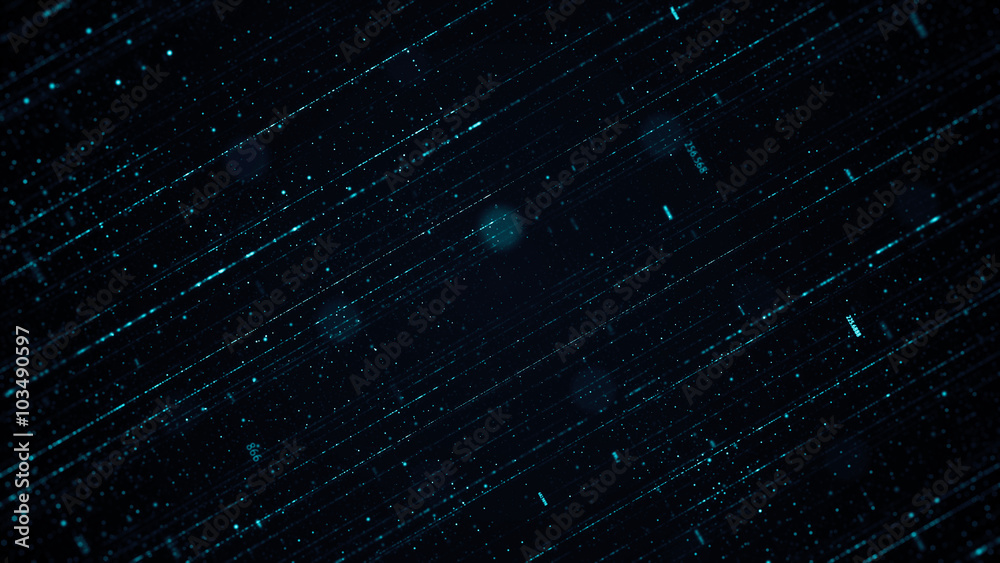 Poster abstract background made of array of points and digits. can be used as digital dynamic wallpaper, te