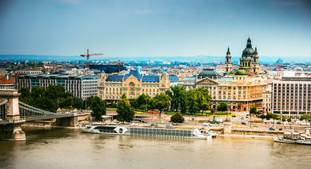 picturesque view on Budapest and Danube