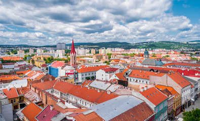 Obraz premium view on roofs in Kosice from St. Elisabeth cathedral