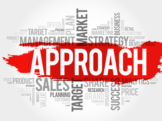 Approach word cloud, business concept
