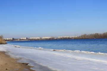 Winter river Dnieper 