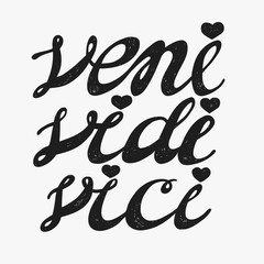 Veni Vidi Vici - inspirational motivational quote or tattoo desi