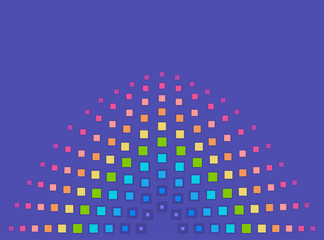 Rainbow element background in a lot of squares