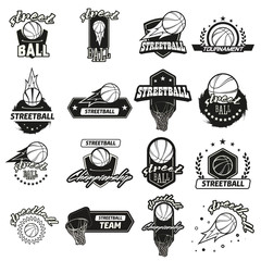 Streetball logo set