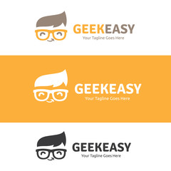 hipster logo,Geek logo,vector logo template - obrazy, fototapety, plakaty