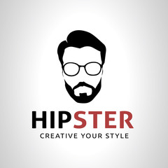 hipster logo,Geek logo,vector logo template