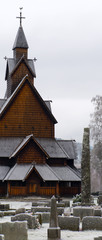 Fototapeta na wymiar Norwegian wood church