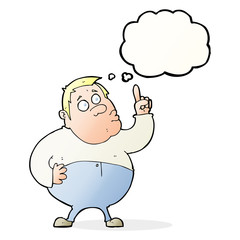 cartoon man asking question with thought bubble