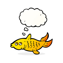 cartoon fish with thought bubble