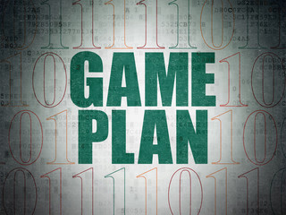 Finance concept: Game Plan on Digital Paper background