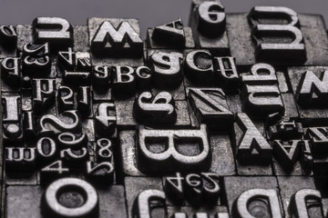 Typographical.
Different metal characters, it used to print documents