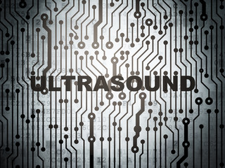 Medicine concept: circuit board with Ultrasound