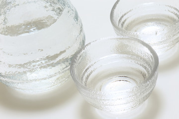 Close up of sake cup