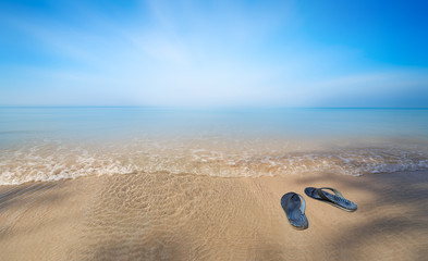 Vacation time with blue sea