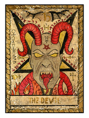 The old tarot card. The Devil