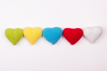 heart crocheted from threads