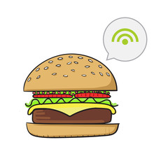 Tasty burger vector illustration