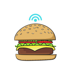 Tasty burger vector illustration