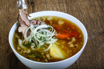 Soup with lamb