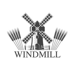 Windmill logo vector