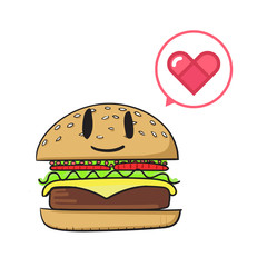 Cute burger