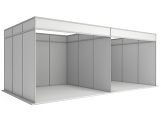 Trade Show Booth White and Blank.