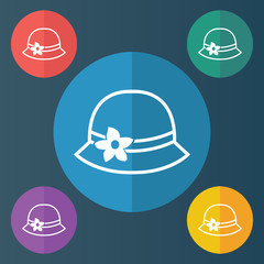 Fototapeta premium vector icon of women's hat