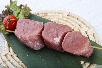 Raw pork fillet mignon