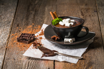 Mug of hot chocolate