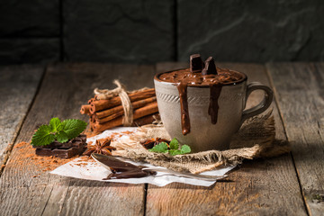 Mug of hot chocolate