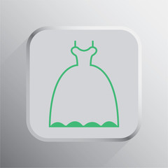 vector icon of woman's dress