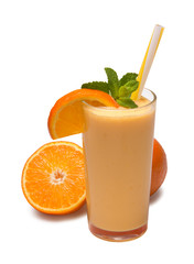 orange smoothie isolated