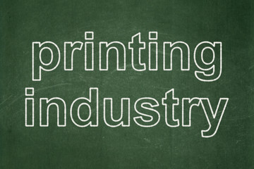 Obraz premium Industry concept: Printing Industry on chalkboard background