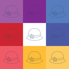 vector icon of  women's hat