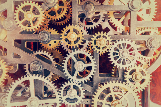 Industrial clock transmission gear set details