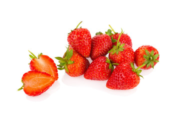 Red berry strawberry isolated on white background