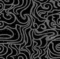 Beautiful snowy seamless texture with figured lines. You can use it in interior design, as a wall or bed sheets texture