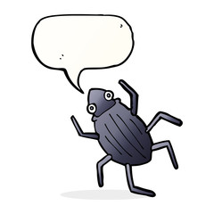 cartoon bug with speech bubble