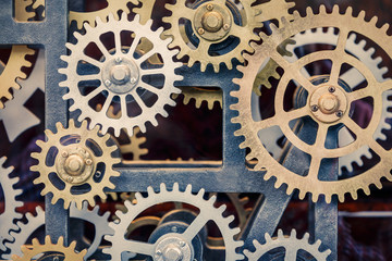 Industrial clock transmission gear set details
