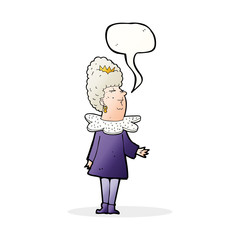 cartoon queen with speech bubble