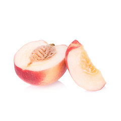 Nectarine fruit isolated on white background