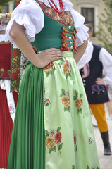 Young woman wearing a traditional Polish folk costume