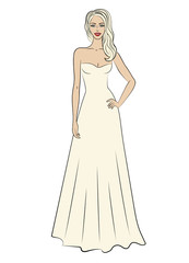 Fototapeta premium Woman in evening dress
