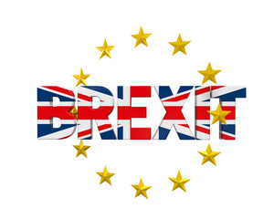 Brexit Text Isolated