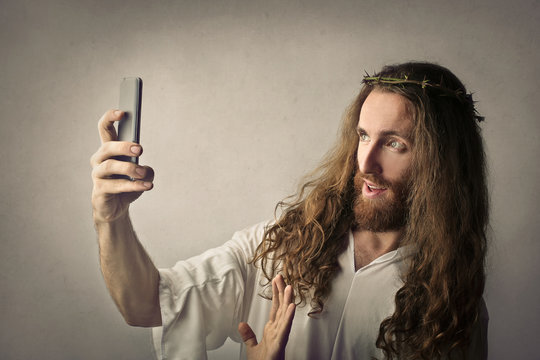 Jesus doing a selfie